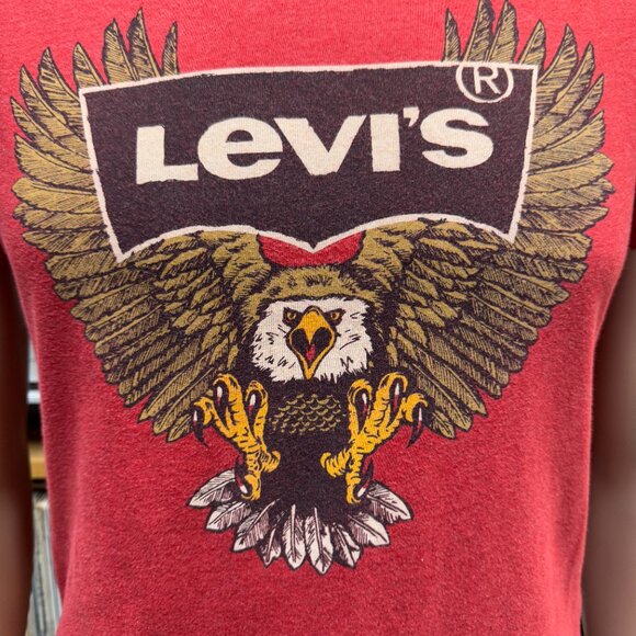Levi's San Francisco Eagle red t-shirt size S - Picture 4 of 7